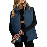 EVALESS Corduroy Puffer Vest for Women Lightweight Stand Collar Sleeveless Jackets Zip Up Clothes Fashion 2025