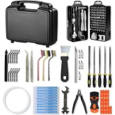 170PCS 3D Printer Tool Kit with Precision Screwdriver Set, 3D Printing Accessories for Cleaning &amp; Finishing, Includes Nozzle Cleaning Needles, Deburring Tools, Engraving Knife, Metal Files, PTFE Tube