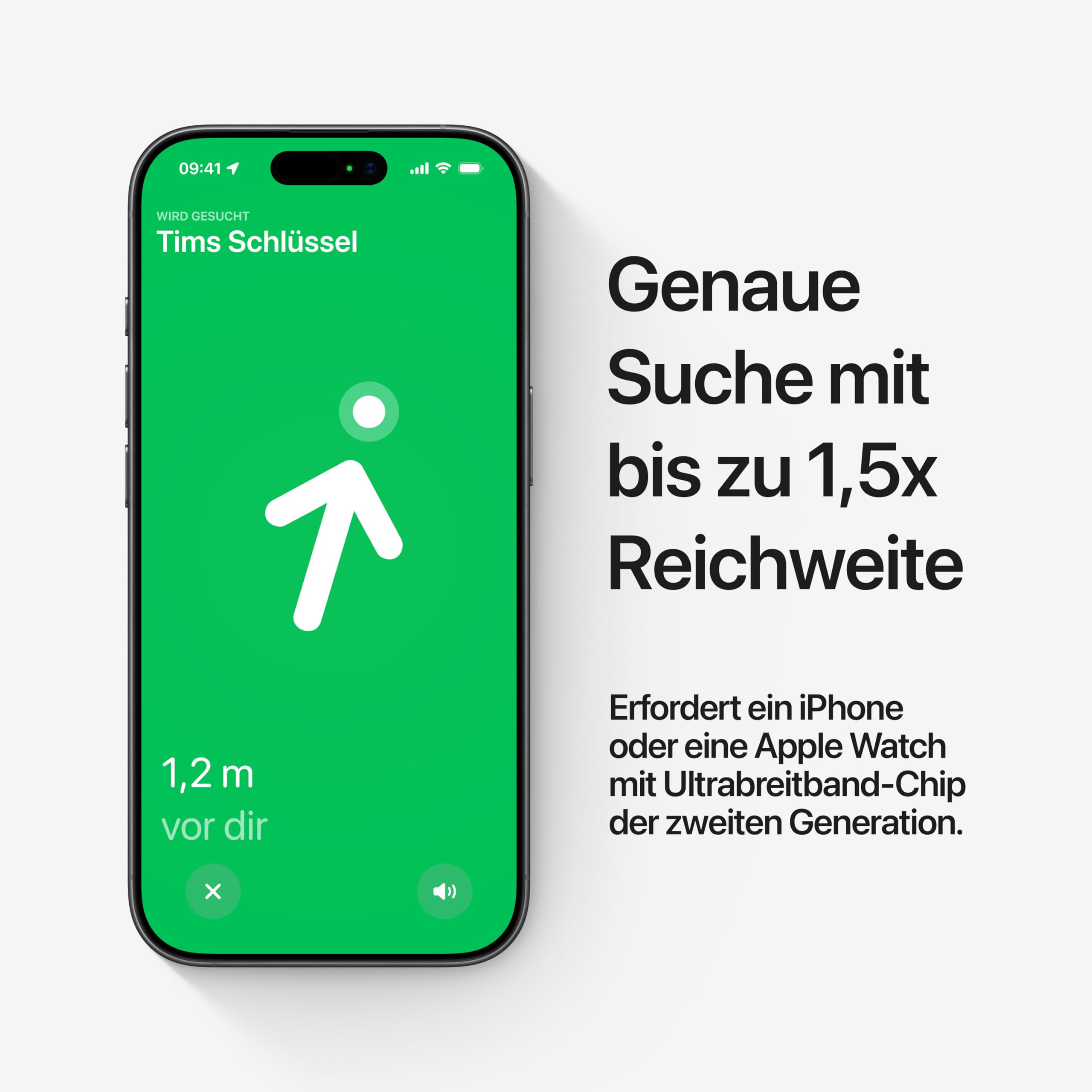 Apple AirTag (2. Generation): Tracker für Schlüsselbund, Portemonnaie und mehr: Ortungsgerät mit Ton, einfache Einrichtung mit einem klick über iPhone oder iPad, Schlüsselfinder für die genaue Suche 3