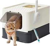 Feandrea Hidden Cat Litter Box with Hood and Slide-Out Tray 50x40.5x34.5 cm