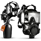 MIRA SAFETY CM-8M Full-Face CBRN Gas Mask W/Canteen - Reusable Survival Nuclear Chemical Respirator for Prepper Gear and Supplies - Best Particulate Protection for Disaster, Tactical, & General Use