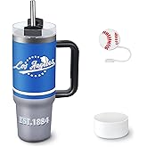 Tumbler 30oz Straight Skinny Car Cups With Insulated Cup Sleeve Portable Handle, Sports Travel Coffee Mug, Stainless Steel, Insulated,Classic Collection Gifts for Fans