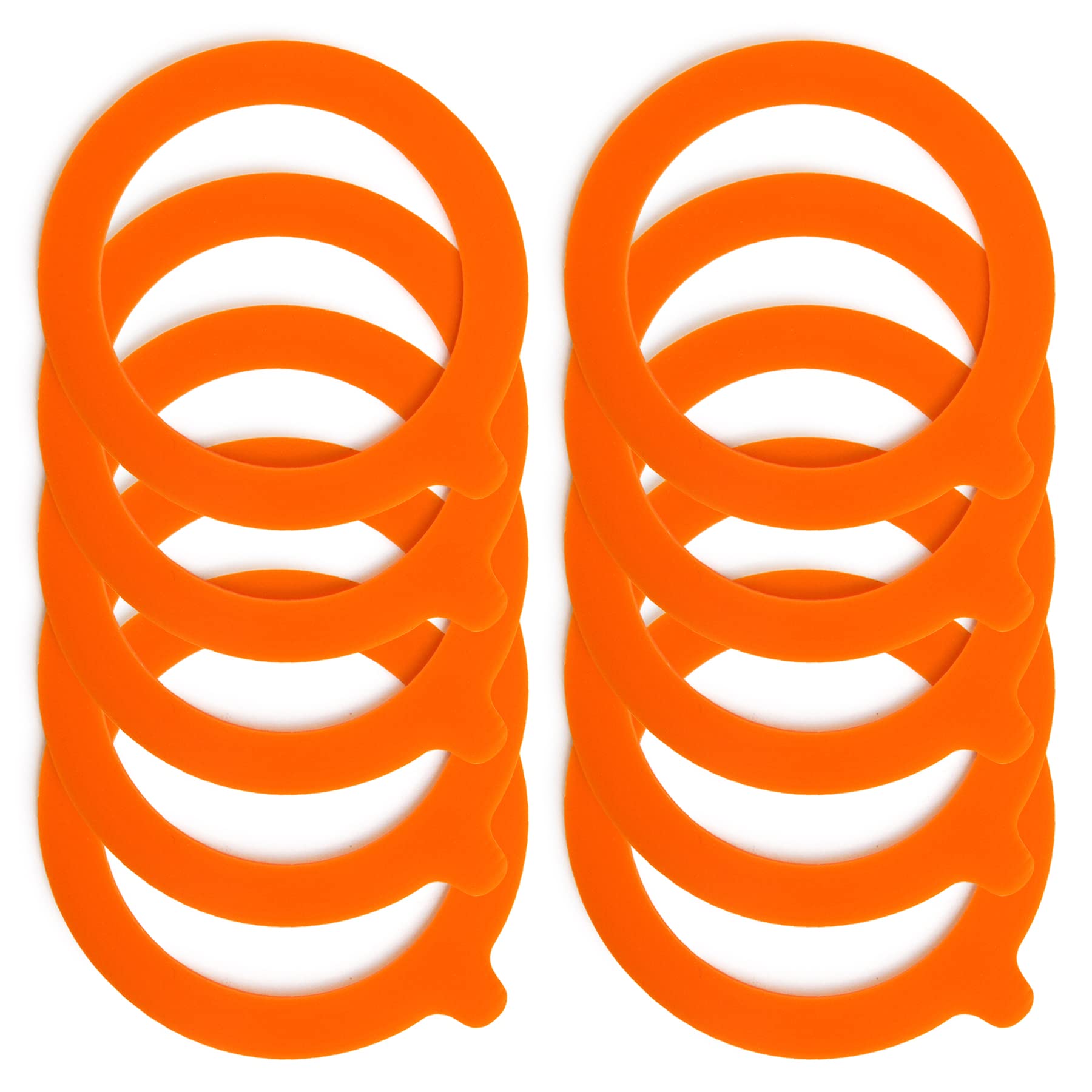 Spesh 10 Pcs Jar Seals Replacement 93x68mm Silicone Sealing Gaskets Airtight Rubber Seal Rings for Clip Top Jars 0.35/0.5/1/1.5/2 Litre(Orange)