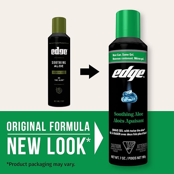EDGE SHAVING GEL FOR MEN, SOOTHING ALOE WITH TWICE THE ALOE, (6 PACK) – SHAVE GEL FOR MEN THAT MOISTURIZES, PROTECTS AND SOOTHES TO HELP REDUCE SKIN IRRITATION