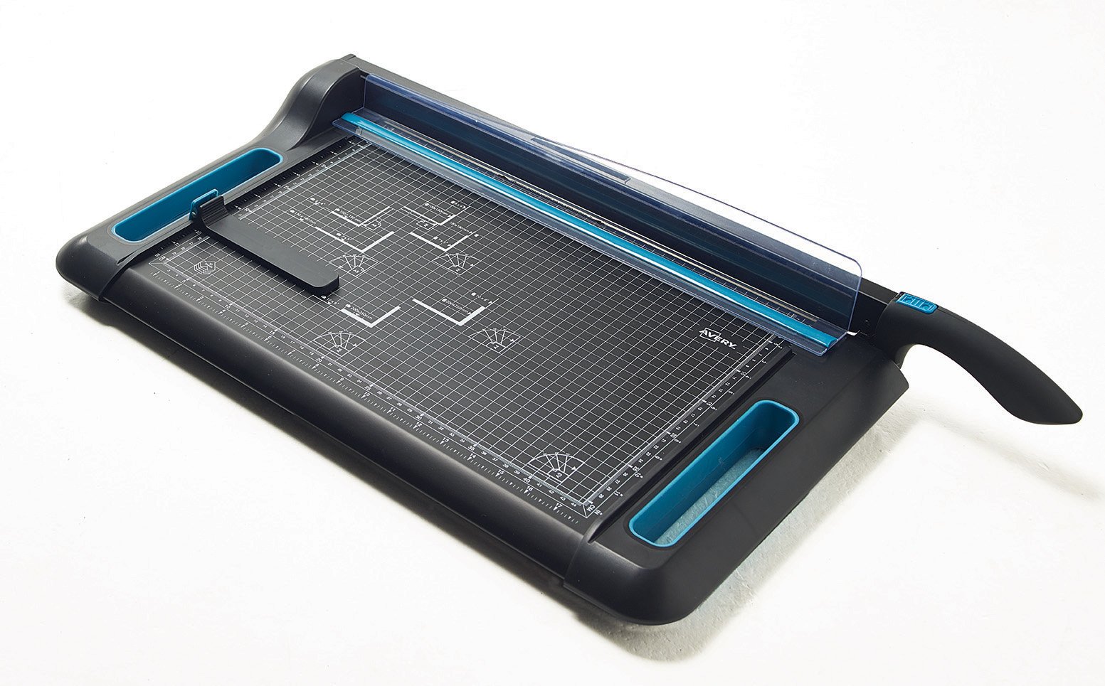 Avery A3 PG460 Precision Guillotine Paper Cutter, Black and Teal
