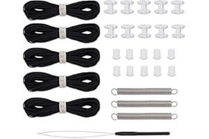 joytrace RV Pleated Shade Repair Kit, RV Window Shade Restringing Kit, Repair and Maintain of Day Night Pleated Shade (Black)