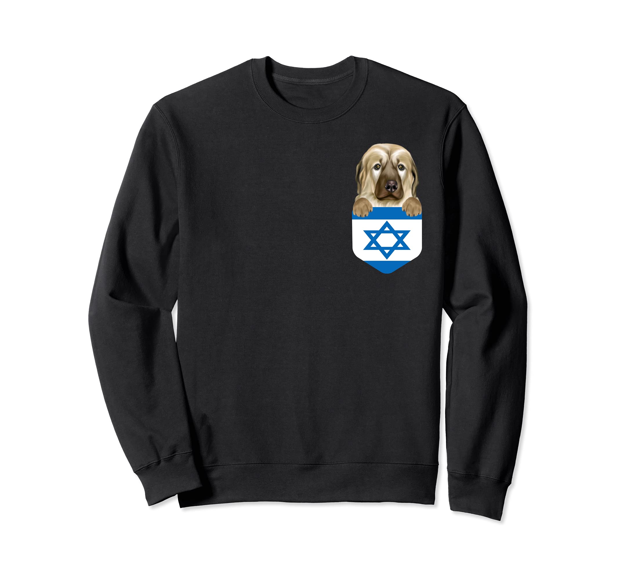 Israel Flag Anatolian Shepherd Dog Dog In Pocket Sweatshirt