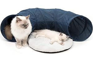 Catit Vesper Blue Cat Tunnel - Indoor Bed, Hideout, and Tube for Cats - Jeux Pour Chat