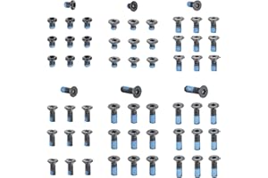 ohhunt 60 Pcs 6-32x5.5mm/5mm/8.55mm/9.5mm/10.8mm/12.3mm Alloy Steel Flat Head Screw for Red Dot Sight