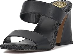 Vince Camuto Women's Kaden Heeled Sandal, Black, 5.5