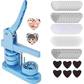 MECOLOUR Heart-Shaped Button Maker Machine 100 Button Supplies58mm | 50 Button Supplies&amp;50 Fridge Magnet Maker Supplies,58mm,DIY Personalized Pinback Buttons Children Gift