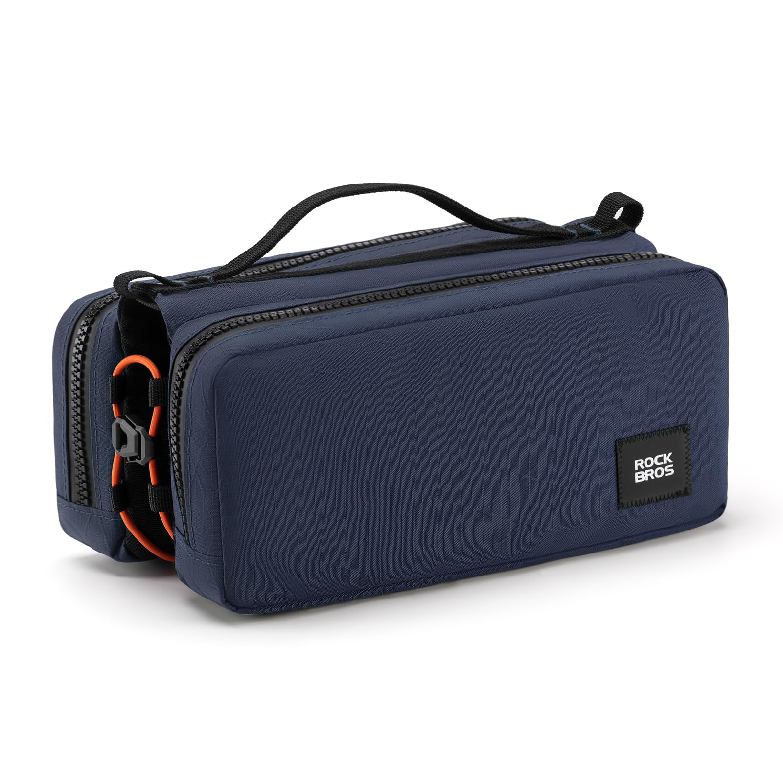 ROCKBROS Bicycle Frame Bag, High-Capacity Top Tube Container with 2 Side Pouches, Bike Tool Holder, Cycling Storage Pouch with 1 Adjustable Shoulder Strap, 6 Colors