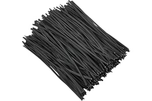 TANGYINRD 300 pcs 5 inches Black Plastic Twist Ties, Cable Ties, for Bags, Gardening Tools