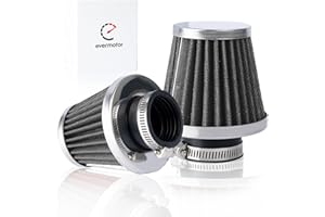 Evermotor Double Layer Steel Air Filter,38mm 39mm 40mm Air Filter Replacement for Motorcycle Scooter ATV Moped Black