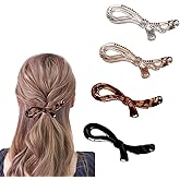 Banana Clips Flat Hair Clips for Women,Medium Claw Clips Flat for Thick Thin Hair(4 PCS)