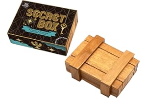 BSIRI Magic Box Secret Brain Teaser Wooden Puzzle Boxes with Hidden Compartments Ideal Mystery Money Jewelry 3D Puzzle Lock Box, Gift Card (Credit Card Size)