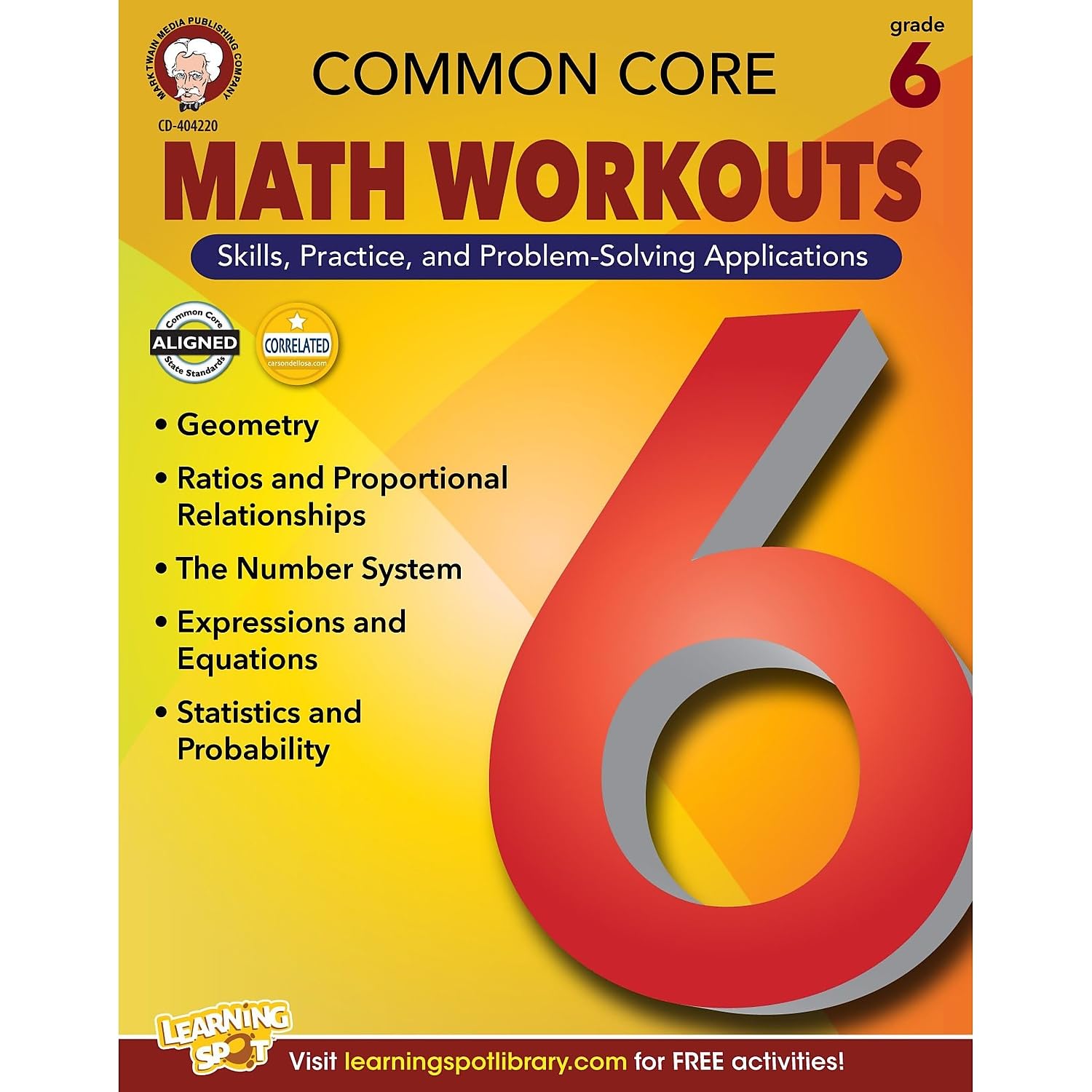 Mark Twain - Common Core Math Workouts, Grade 6