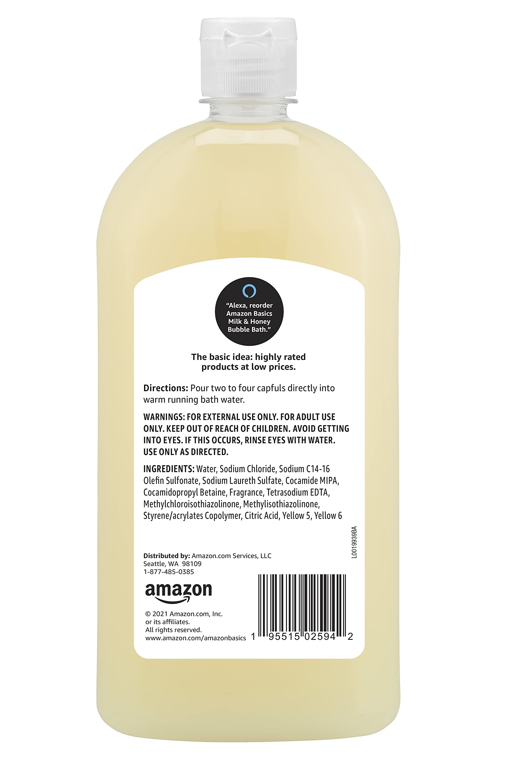 Amazon Basics Milk and Honey Bubble Bath, 32 Fluid Ounces, 1-Pack (Previously Solimo)