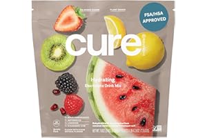 Cure Hydration | Plant-Based Electrolyte Drink Mix | No Added Sugar | Dehydration Relief Powder Made with Coconut Water | Non-GMO | Vegan | FSA & HSA | 28 Servings - Variety Pack