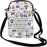 TSOTMO Romance Book Inspired Gift Always Remember You Are Braver Crossbody Bag Bookish Gift for Book Lover
