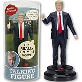 Trump Talking Figure with Real Voice, 17 Quotes, 8in Collectible Gag Gift | Press The Button &amp; Hear One Of 17 Real Trump Voice Lines - 8-Inch Weighted Collectible Figure, Replaceable Batteries