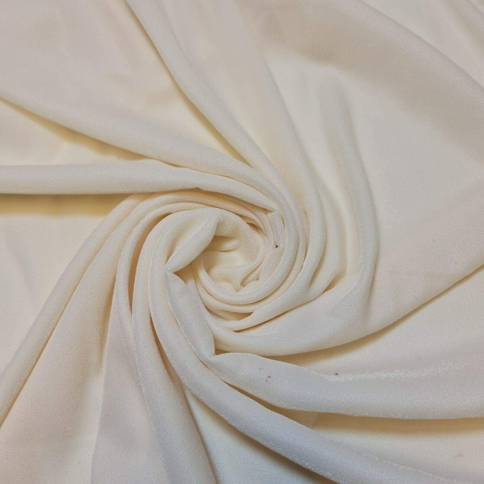 Luxurious Soft Three Crown Micro 9000 Velvet Dress Craft Fabric Material Suitable for Home Decor, Curtains, Upholstery & More 58" - 150 cm Wide Sold As 1 Meter Pre - Cut Lengths (Cream)