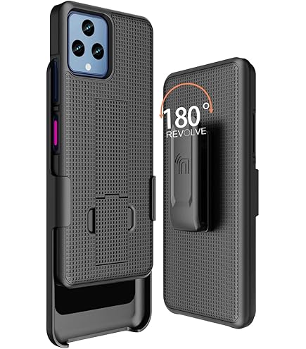 CoverON Holster For T-Mobile Revvl 8 7 6 Cricket Outlast Magic 2 Icon 6 5 4 3 2026 At T Motivate Pro Propel 3 2 Boost Summit Celero5g Sc 5g Phone Case Belt Clip Vertical Nylon Pouch Bag With Case On - View #10
