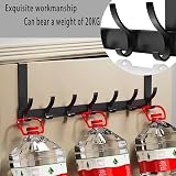CASPLUS Heavy Duty Over Door Hooks 12 Hooks Aluminum Black view 6