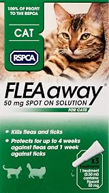 RSPCA FleaAway Spot On Solution for Cats 50 mg 3 Tubes 0.5 ml each view 3