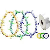 Candy Lei Making Kit 2 In X 328Ft Graduation DIY Leis Tubing Party Supplies | Candy Lei Tubing 2 Inch X 328 Ft Graduation Hawaiian Candy Lei DIY Making Kit with 3 Colors Ribbon for Party Supplies Gifts