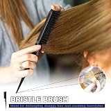 Qufiiry 3Pcs Slick Back Hair Brush Set Double-Sided Edge Brush Bristle Comb view 5