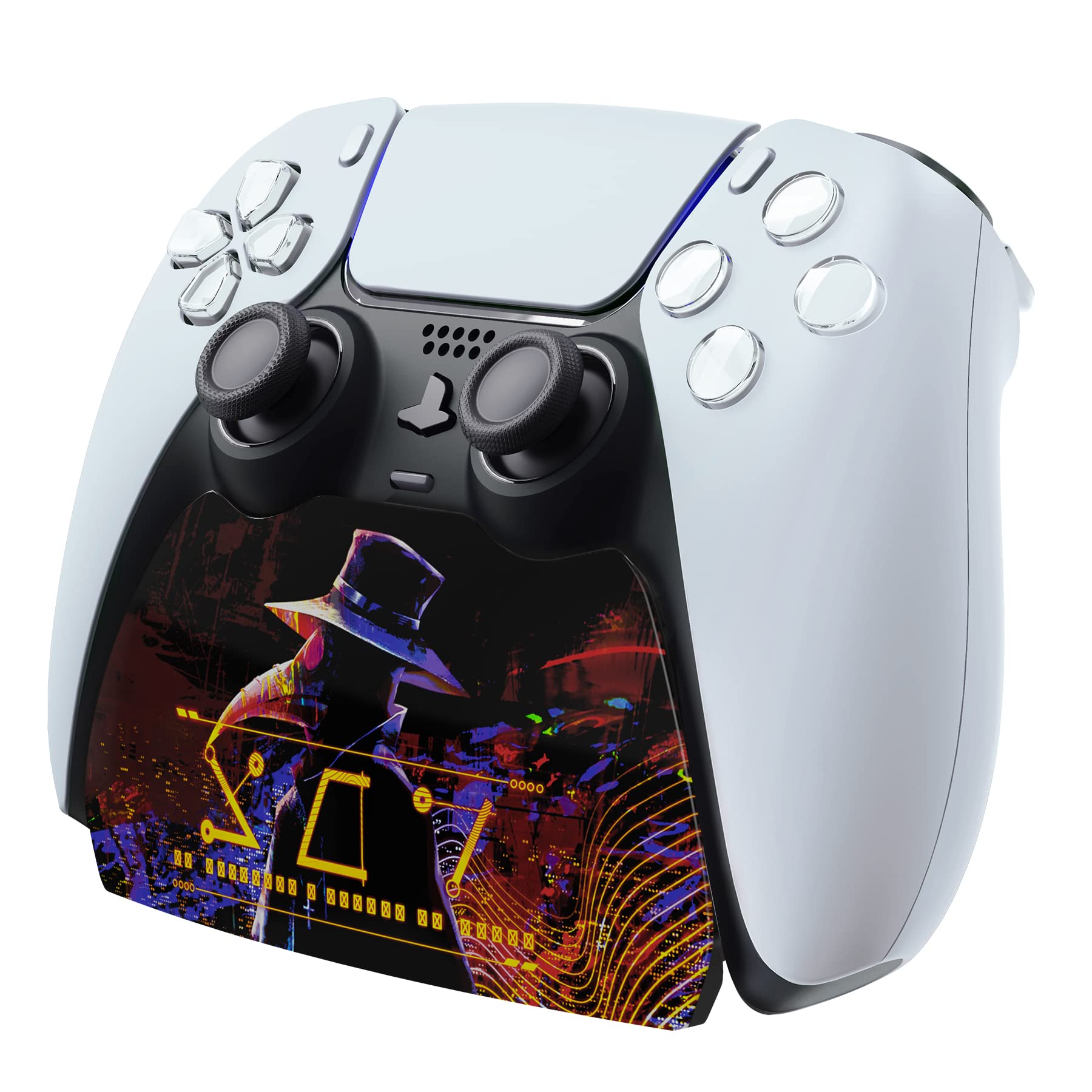 playvital Cyber Plague Controller Display Stand for ps5, Gamepad Accessories Desk Holder for ps5 Controller with Rubber Pads