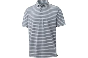 M MAELREG Boys Polo Shirt Short Sleeve Performance Moisture Wicking Dry fit Casual Striped Golf Shirts for Boys