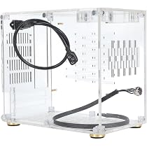 Amazon.com: Clear Acrylic Mini ITX Case, 10.47 x 9.25 x 6.34in ...