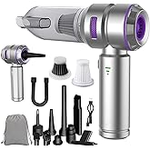 KedeeSparkle Handheld Car Vacuum Cordless, 22000PA Strong Suction Mini Vacuum Cleaner with Brushless Motor, 4-in-1 Portable Vacuum for Car Detailing, Home, Office & Travel, Silver Purple