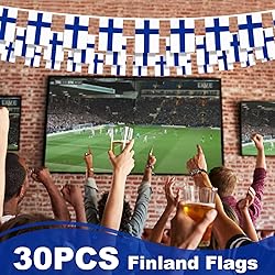 Finland String Flag Pennant Banner, Small Mini
