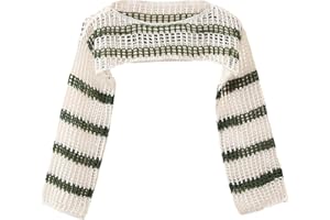 Floerns Girls Color Block Long Sleeve Drop Shoulder Super Sweater Crop Top