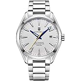 Corgeut 6010B Luxury Stainless Steel Automatic Watch for Men - Japanese Mechanical Movement, 41mm Sapphire Crystal, Solid 316L Steel Bracelet - Formal Business Timepiece with Luminous Hands &amp; Date