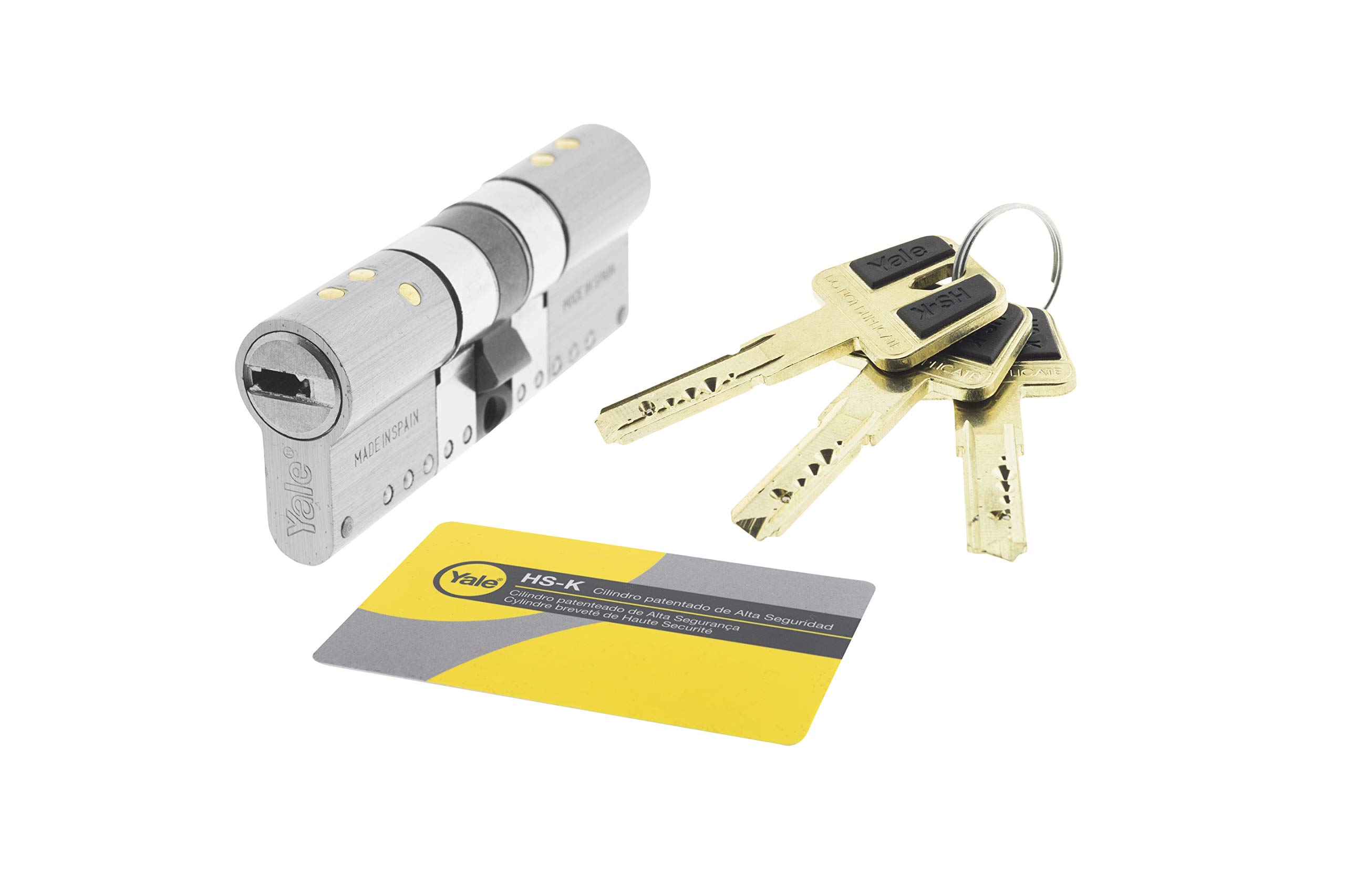 Yale HS7 Modular Security Cylinder, 35:35, Nickel Finish