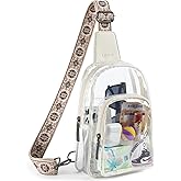 LATMAP Clear Bag for Stadium Events, Clear Purse for Women Stadium Crossbody Bag, Transparent Bag for Concerts Sports