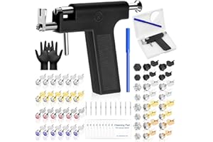 EVATAGE Professional Ear Piercing Gun, Reusable Ear Piercing Machine with Colorful Crystal Earrings Set for At Home Salon Earlobe Cartilage Helix Tragus Piercing Tool Kit