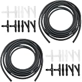 Windshield Washer Hose, Windshield Repair Kit, 2Pcs 4M Washer Fluid Hoses with 24Pcs Hose Connectors for Most Vehicle Windshield Washer Tubing, Car Wash Kits for Connecting Car Water Pumps and Nozzles