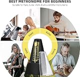 LEKATO Mechanical Metronome Classic Pyramid Black PPS Precision 0.99% view 6