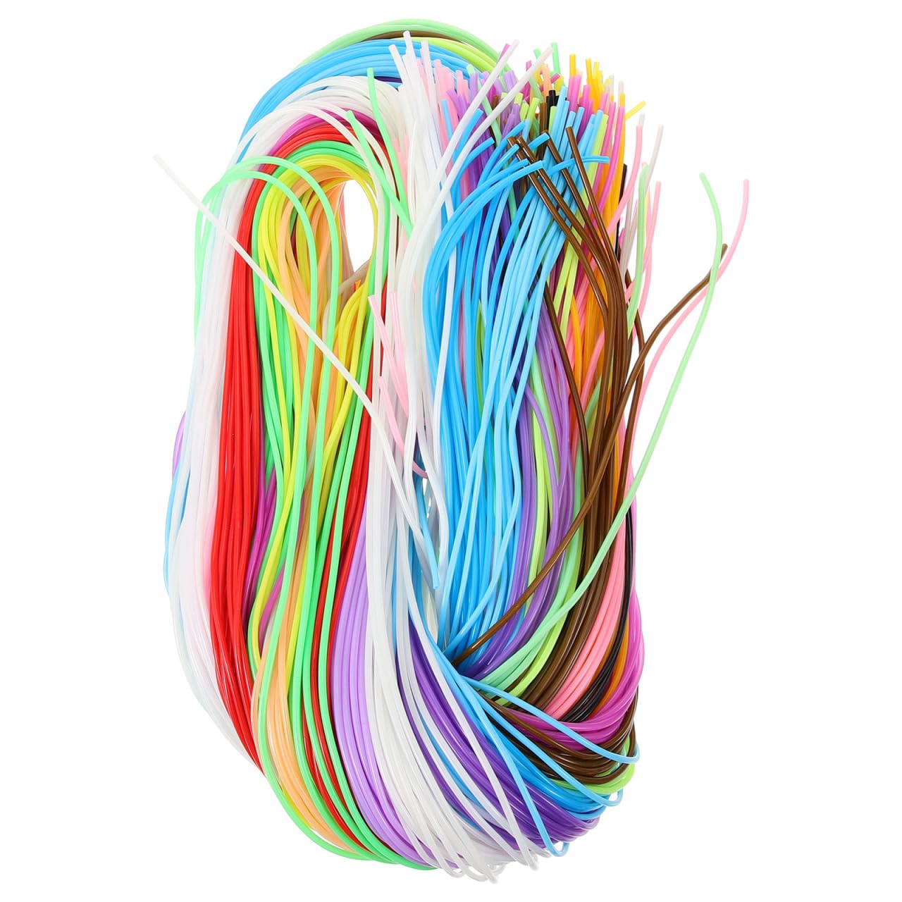 Exceart 200pcs Assorted Color Pvc Braided Rope 1m Long Diy Craft String Plastic Lacing String for Bracelet Keychain Jewelry Making and Lanyard Thread
