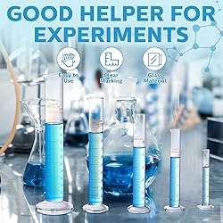 Copkim 5 Pcs Glass Graduated Cylinder Metric Scale