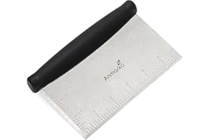 Professional Stainless Steel Multipurpose Griddle Scraper&Chopper or Pizza Dough Cutter - Great for Griddle BBQ Grill & Flat 