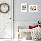 EGOFINE White A4 Frames Set of 4 Solid Wood with Mat 20x28.7 cm view 4