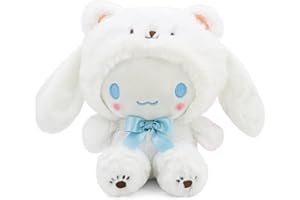 COAQAC Kawaii Cartoon White Bear Cross-Dressing Series Plush,Soft Plush Doll Cute Soft Toys, Plush Pillow Stuffed Animals Toy Birthday Gifts for Girls Kids (White Bear-D, 7.8in)