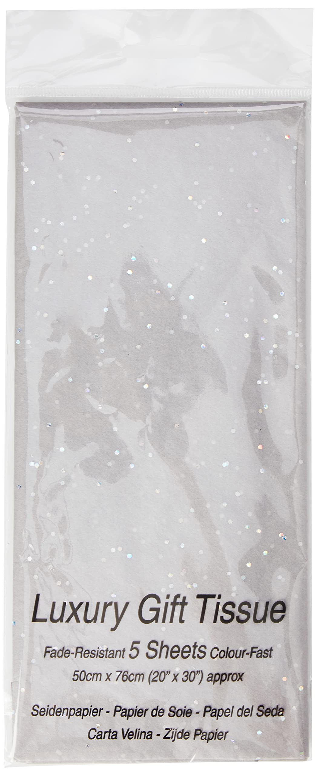 SatinWrap Luxury Tissue Wrapping Paper Granite Grey Gemstone Sparkle 5 sheets