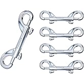 5PCS 316 Stainless Steel Double Ended Bolt Snap Hook Scuba Diving Hook Scuba Diving Clips 3-1/2 Inch Marine Grade Double End Snaps for Heavy Duty Double Snap Hook Trigger Chain Clips Double Sided Clip